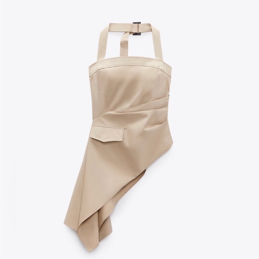Elegant Beige Halter shirt